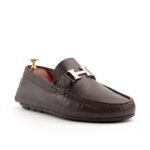 Empire Sole Classic H-Buckle Brown Leather Moccasin - Image 2