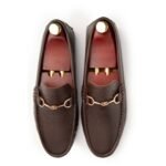 Empire Sole Heritage Buckle Brown Leather Moccasin - Image 5