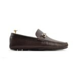 Empire Sole Heritage Buckle Brown Leather Moccasin