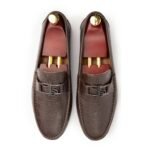 Empire Sole Prestige Embossed Brown Leather Moccasin - Image 3