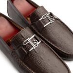 Empire Sole Prestige Embossed Brown Leather Moccasin - Image 4