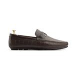 Empire Sole Prestige Embossed Brown Leather Moccasin